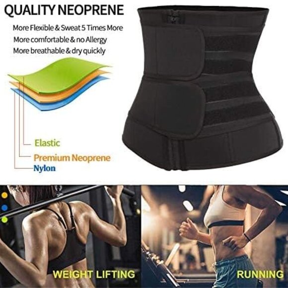 Double Adj. Belt Abdominal Waist Trainer Trimmer main image 4
